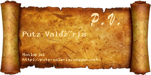 Putz Valéria névjegykártya