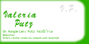valeria putz business card